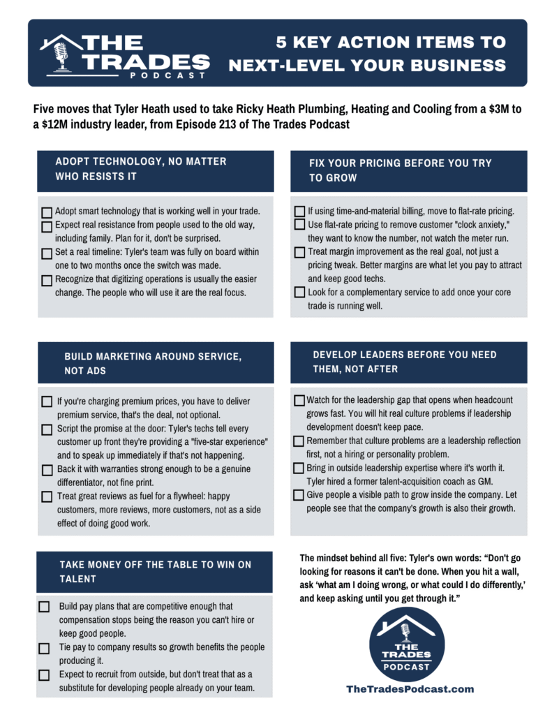Preview of the family contracting business checklist: 5 Key Action Items to Next-Level Your Business